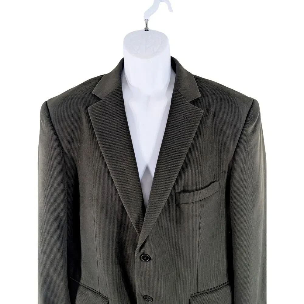 NWOT! PRONTO UOMO! ESPRESSO BROWN FINE, VELVETY CORDUROY 2 BUTTON JACKET! 46S